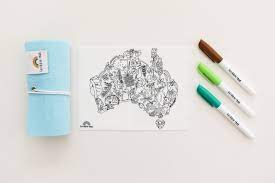 Scribble Mat  Australian Map (Mini)